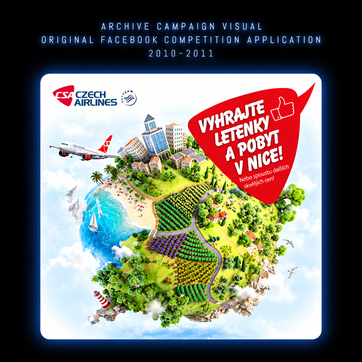 Archivní soutěžní vizuál Czech Airlines — Vyhrajte letenky a pobyt v Nice
